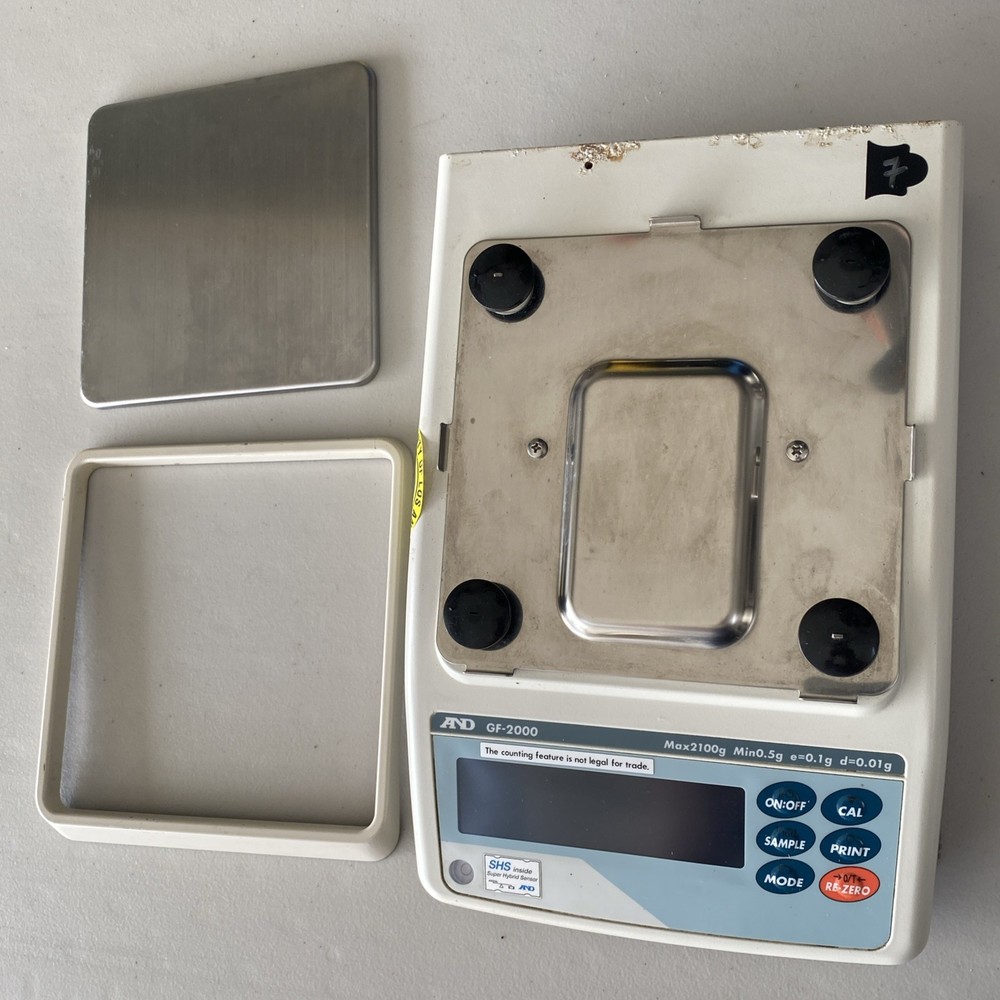A&D GF-2000 Precision Lab Balance Compact Bench Scale Max 2100 g