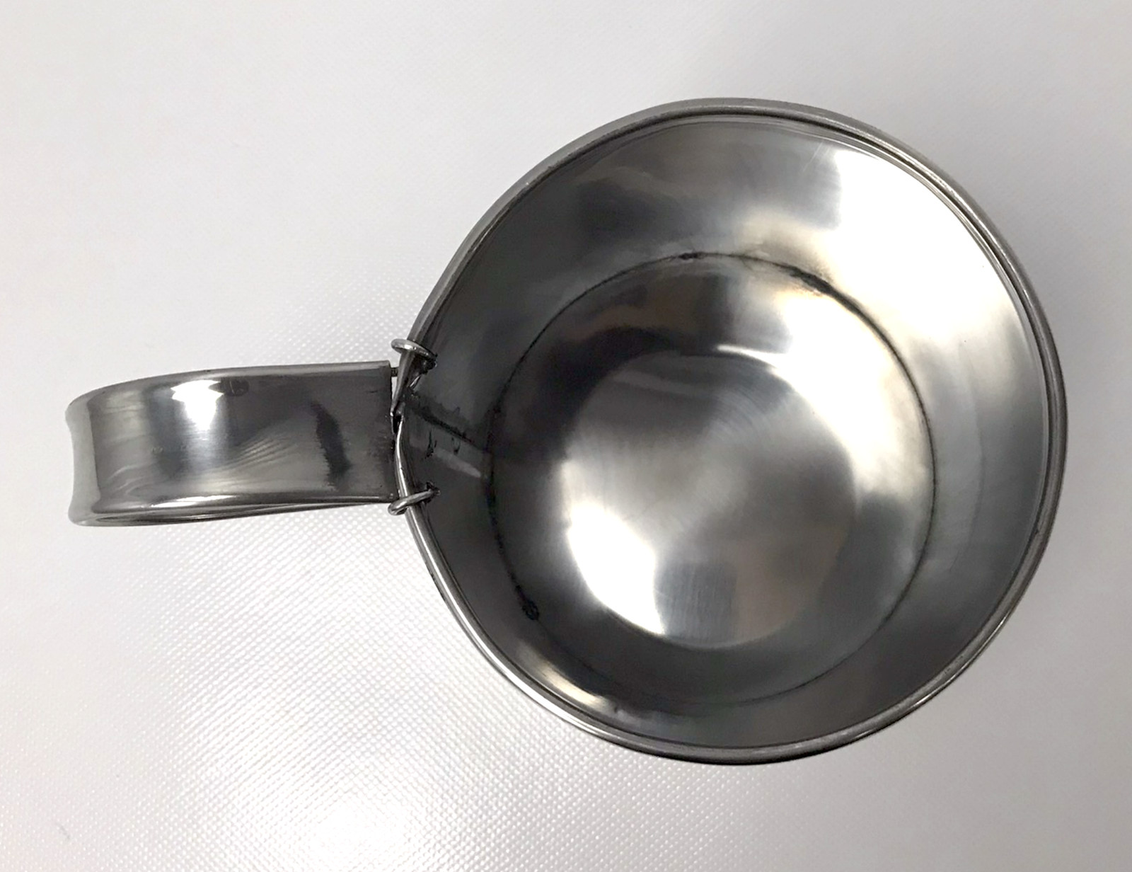 Large Stainless Steel "Tin" Cup - Two Piece Bottom