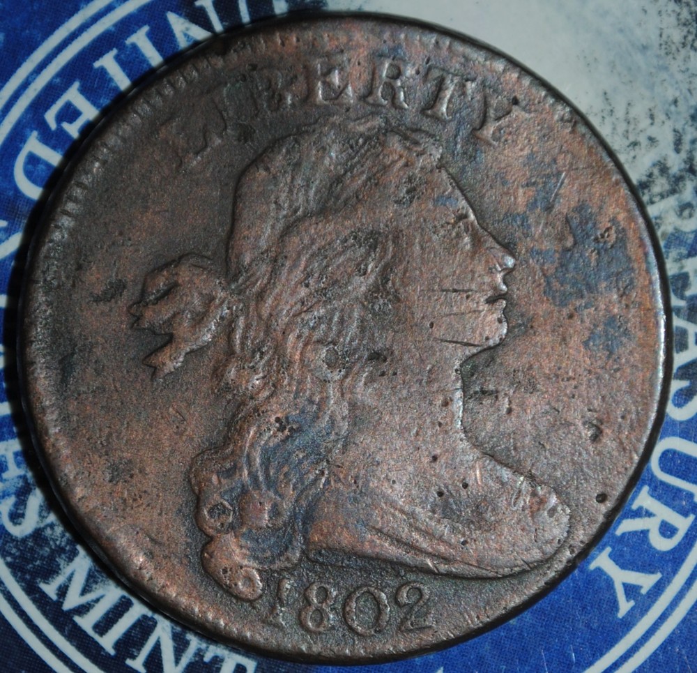 1802 Draped Bust Large Cent Bent {{{Y576