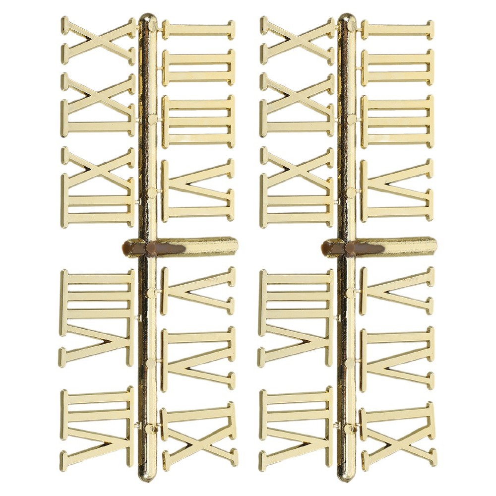 2 Sets Clock Numbers for Making Electroplated Hands Roman Numerals Components