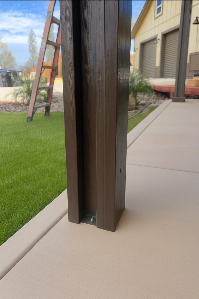 H-Post Cap™ - Aluminum Patio Cover Post Base Cap Accessory (Pair)