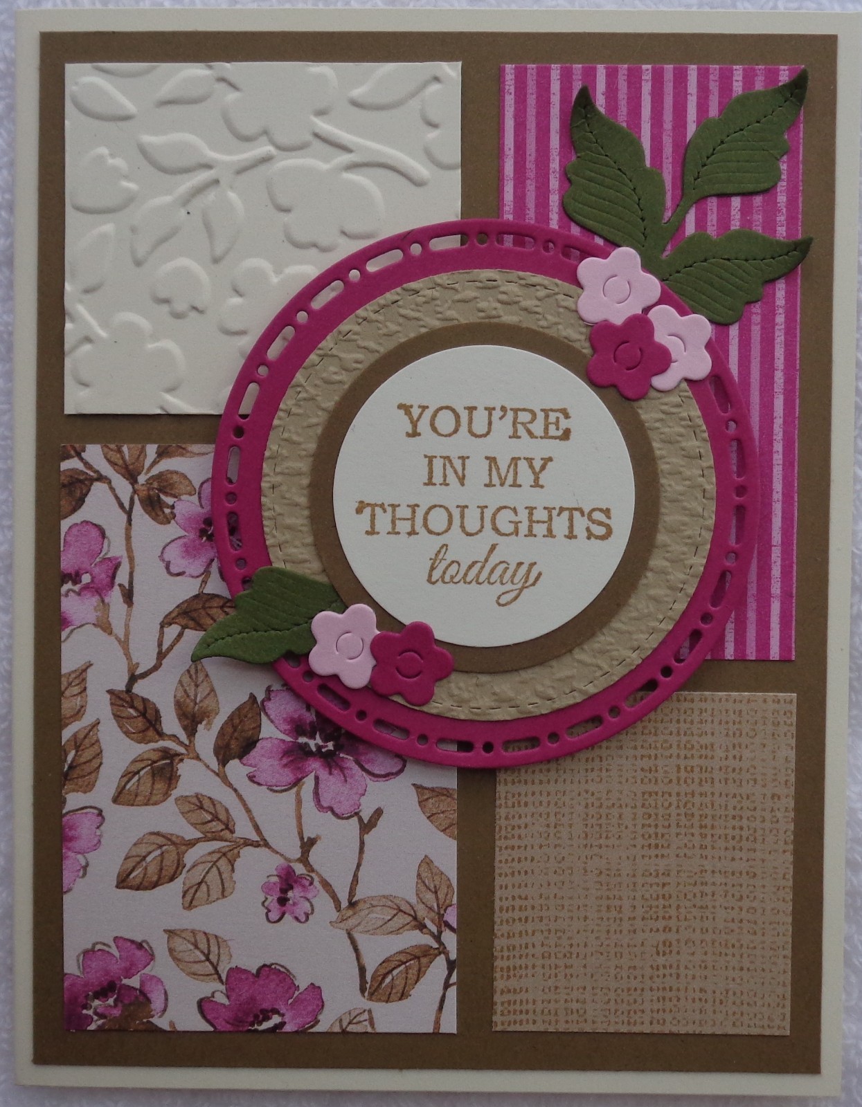 Stampin Up! Card Kit YOU'RE IN MY THOUGHTS Flowers Friendship FLORAL CHARM DSP