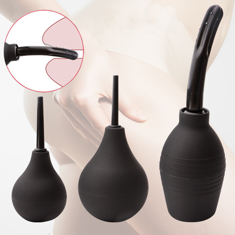 Anal Vaginal Bulb Douche Colonic Irrigation Rubber Enema Bag Cleaner Kit for Men