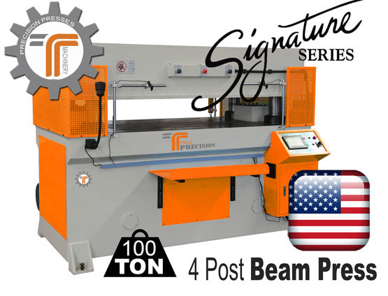 NEW!! CJRTec 100 Ton 4 Post Beam Press - Automatic Die Cutting Machine