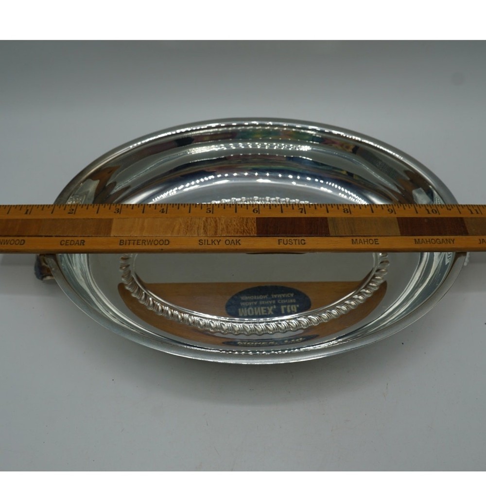 Handled Oval Serving Bowl Silver Plate
