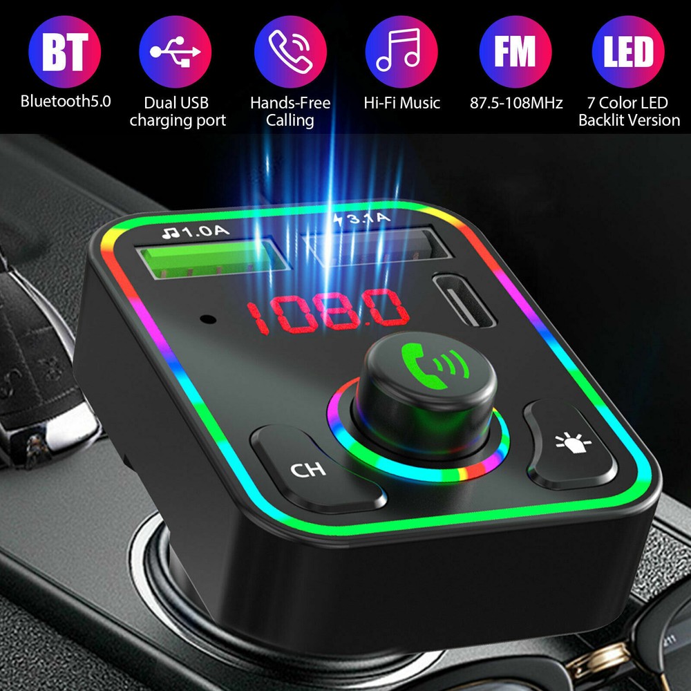 2 PACK FM Transmitter Player MP3 Bluetooth Compatible Radio Car Kit Wireless