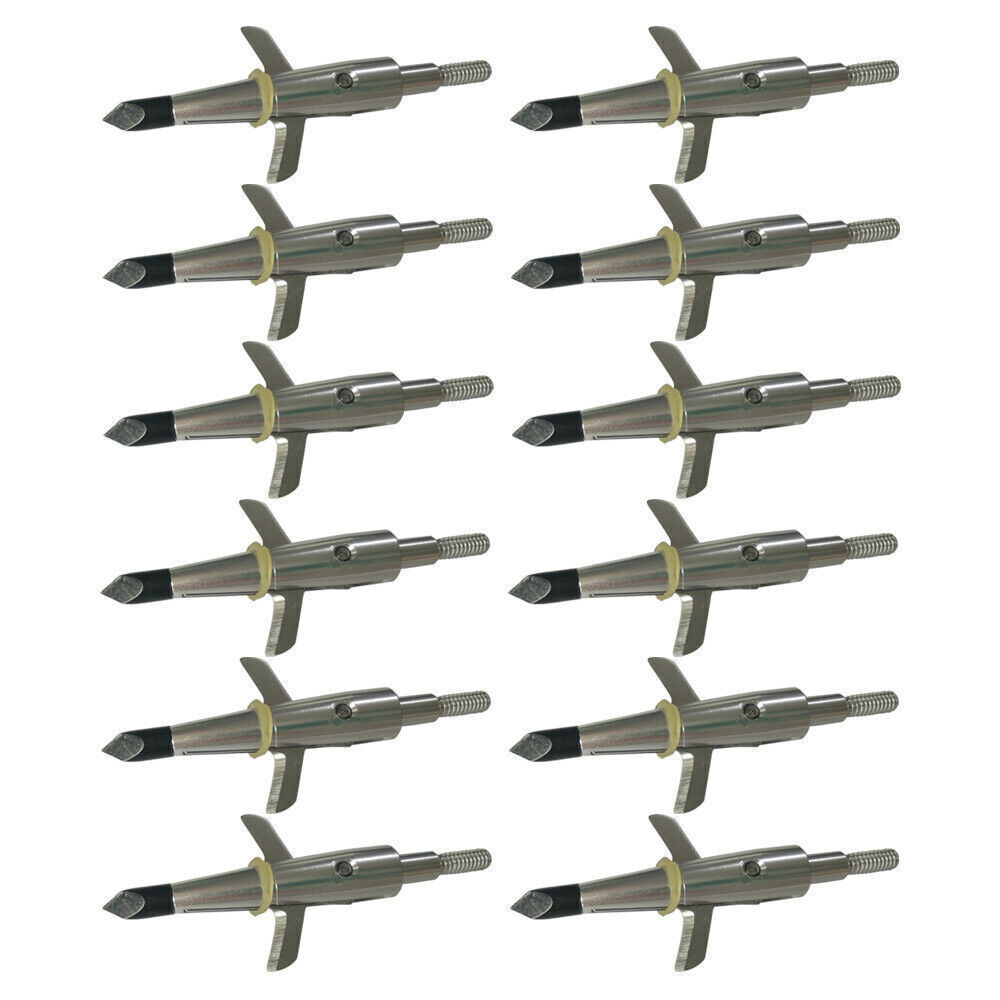 12Pcs 100Gr Swhacker Hunting Broadheads Expandable Sharp Blade Crossbow Tips Bow