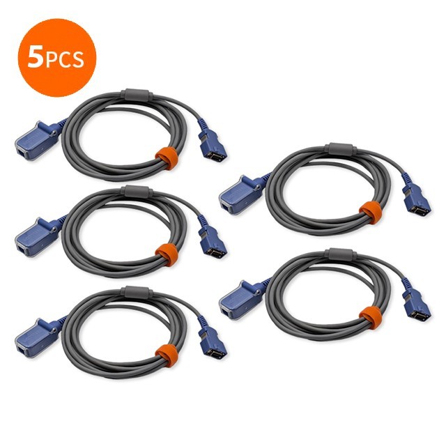 Nellcor DOC-10 Pulse Oximetry Interface Cable 10 Ft/3m (Re-certified,5pcs)