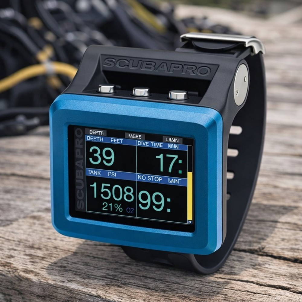 Scubapro G2 Tek Wrist Dive Computer, Blue/Black ~ Open Box