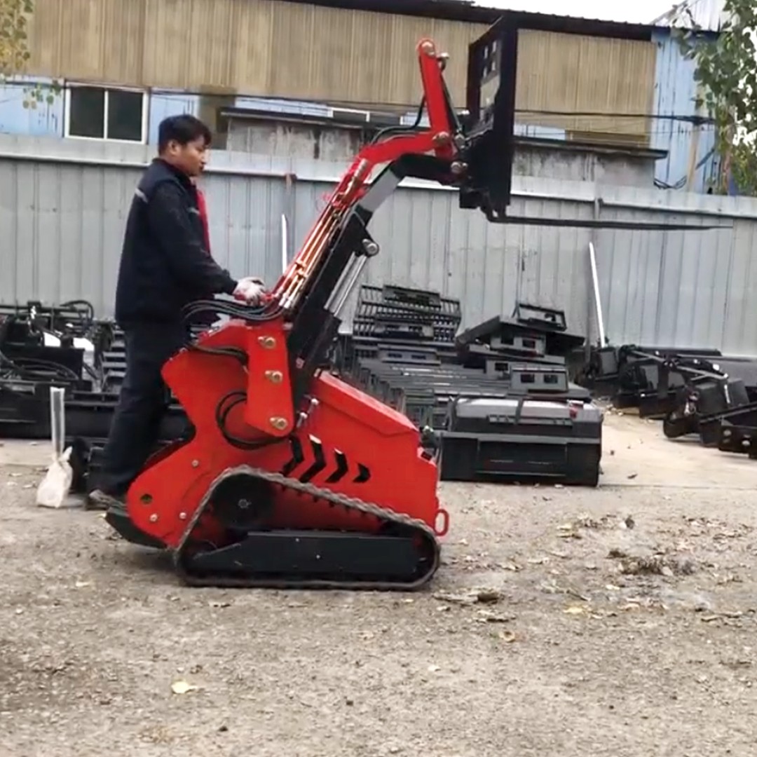 480 Tracked EPA 23HP 739cc Mini Skid Steer w/ Pallet Fork 12.7GPM 3-Pumps IN USA