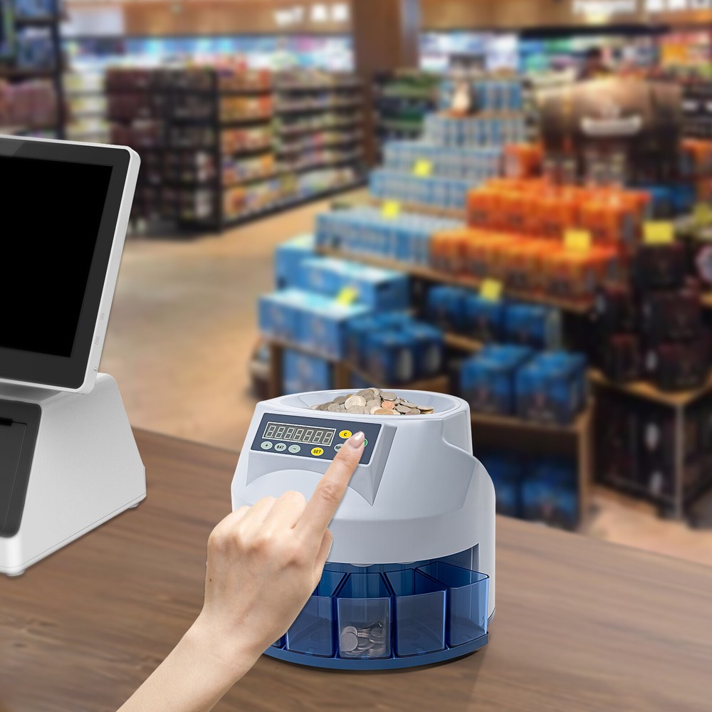 Digital Electronic Automatic Coin Sorter Machine Counter Counting Change Money