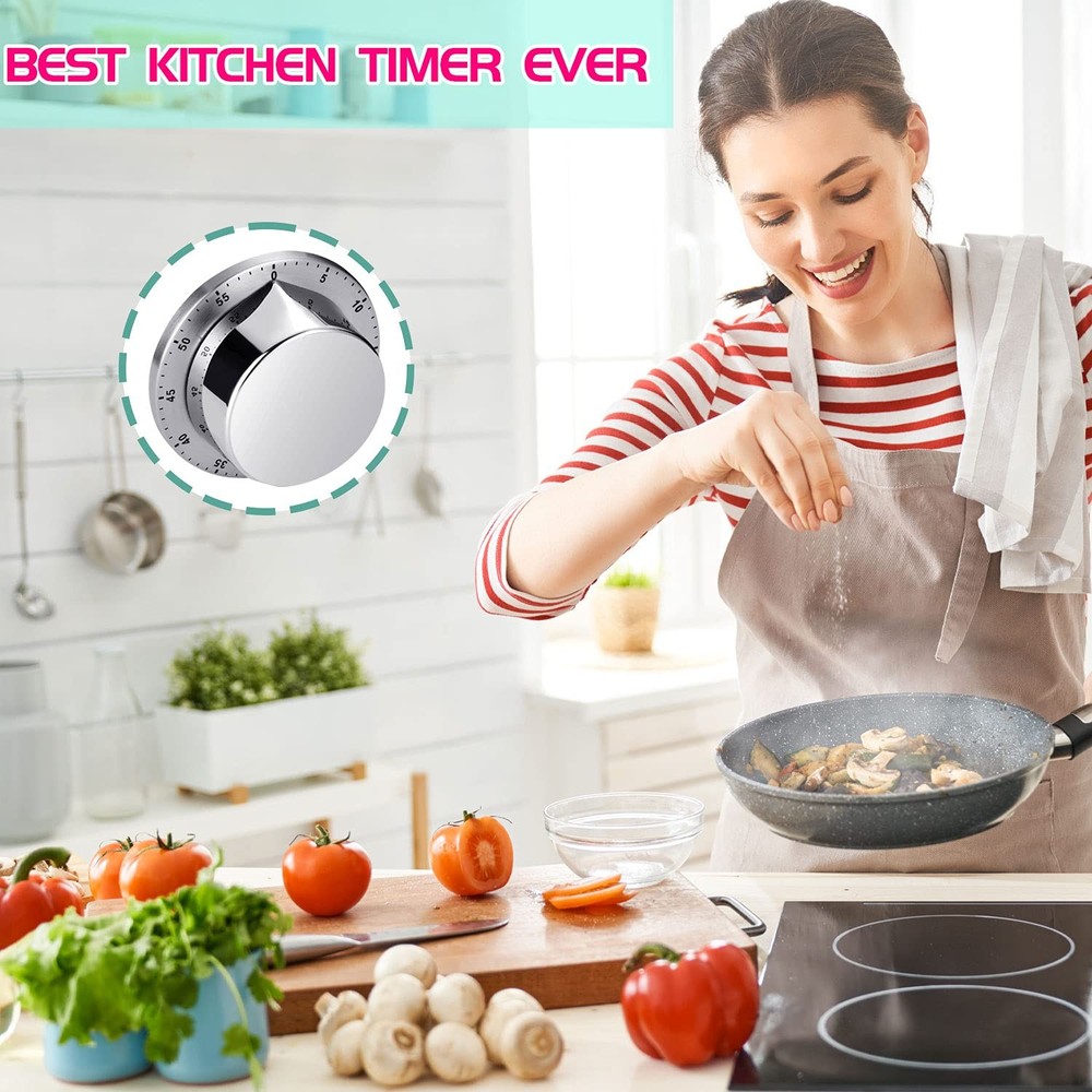 Kitchen Timer, Chef Cooking Timer Clock with Loud Alarm, No Batteries Require...