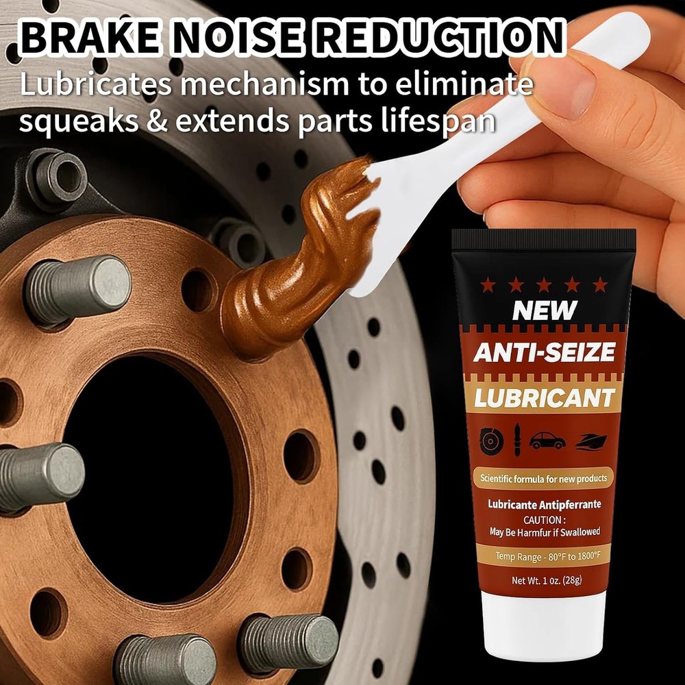 Copper Anti-Seize Brake Caliper Grease & Thread Lubricant - High Temp 1 oz