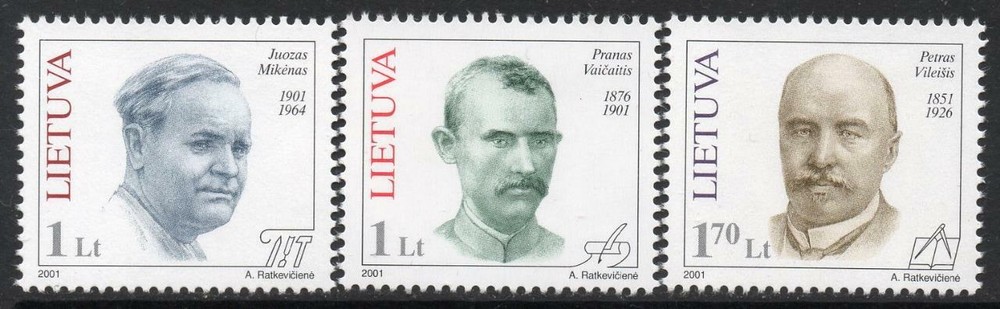 LITHUANIA MNH 2001 Anniversaries
