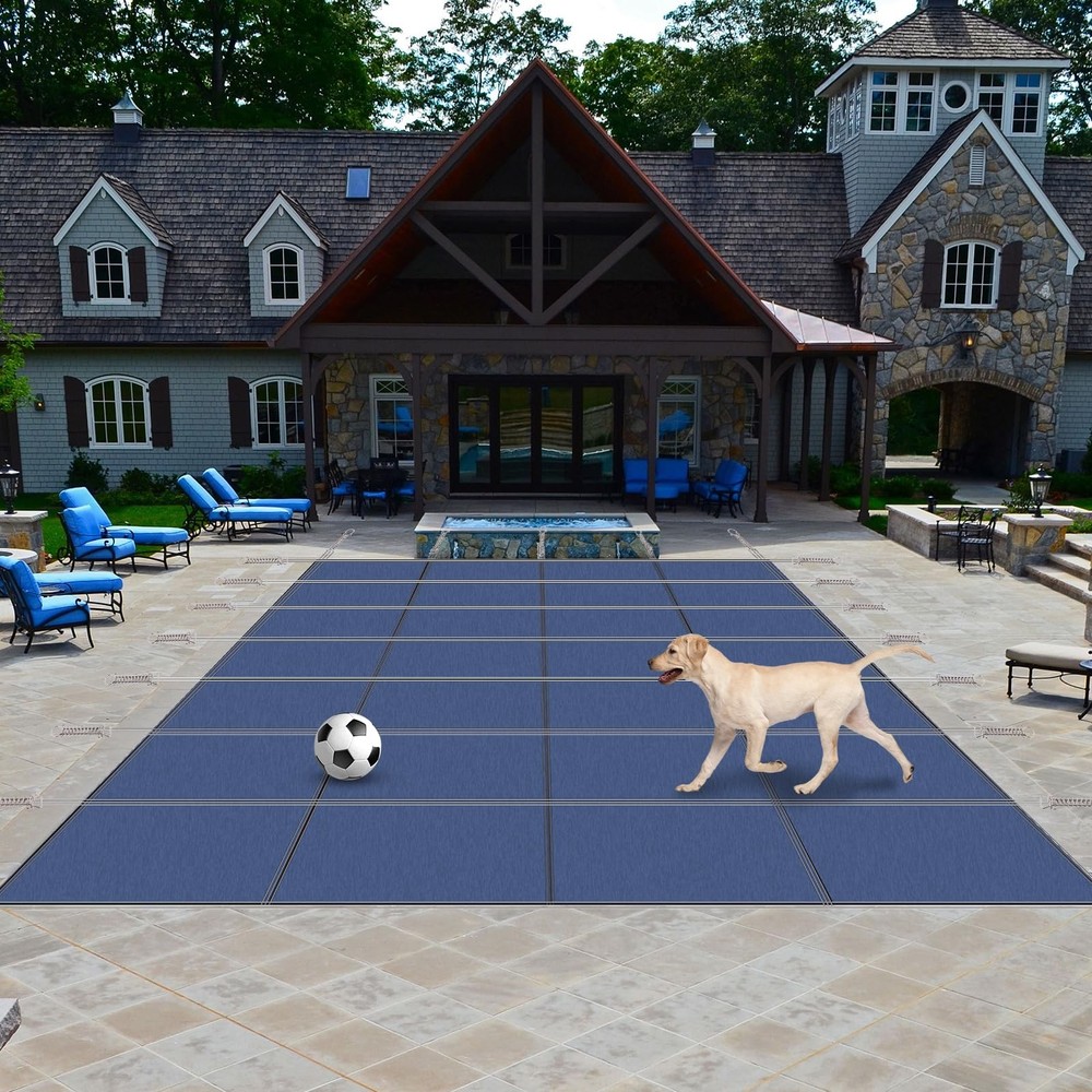 Durable 4 Sizes Safety Mesh Pool Covers for In Ground Pools with Installation