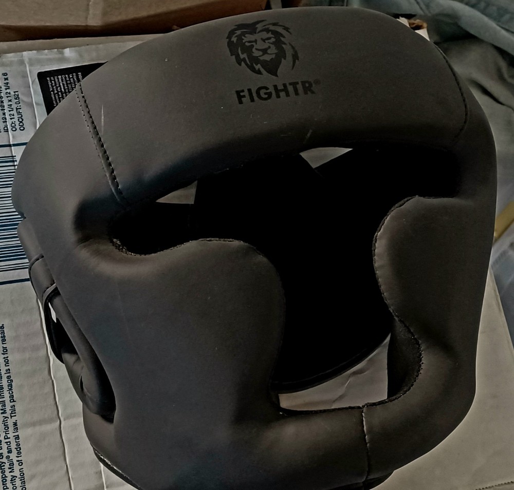 Fightr Training Headgear Black/Grey Boxing MMA Protective