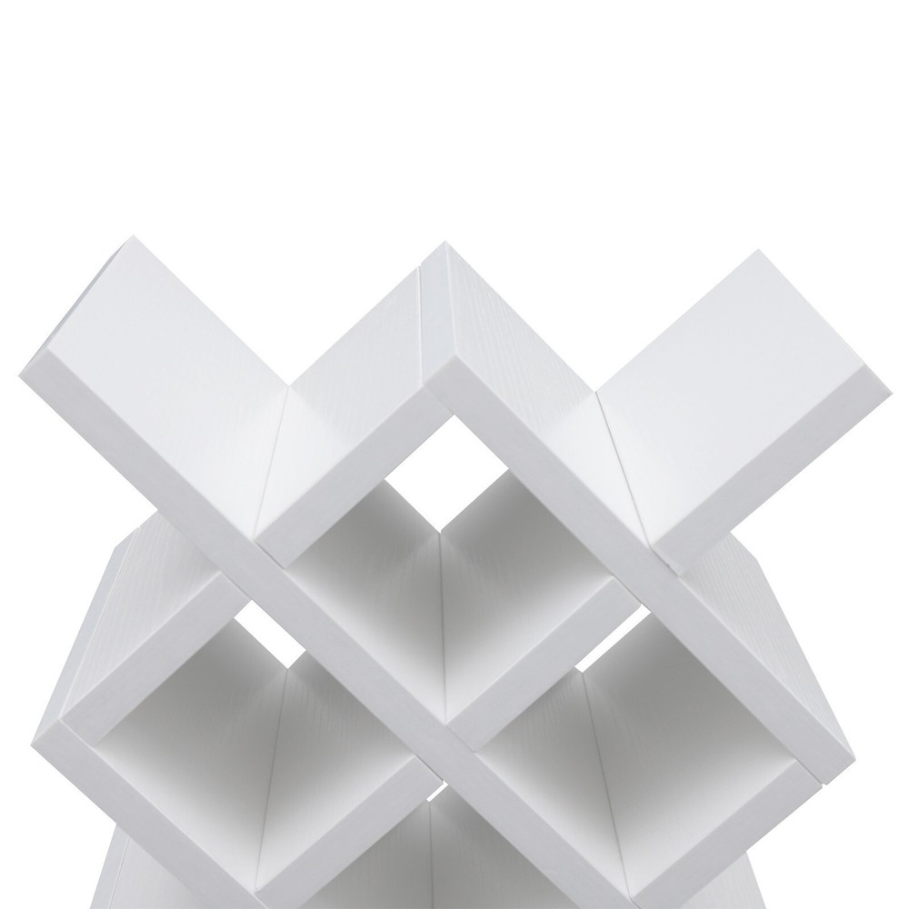 10 Grids Bottle Wine Lattice Rack Wall-Mount Insert Display Storage Holder Shelf