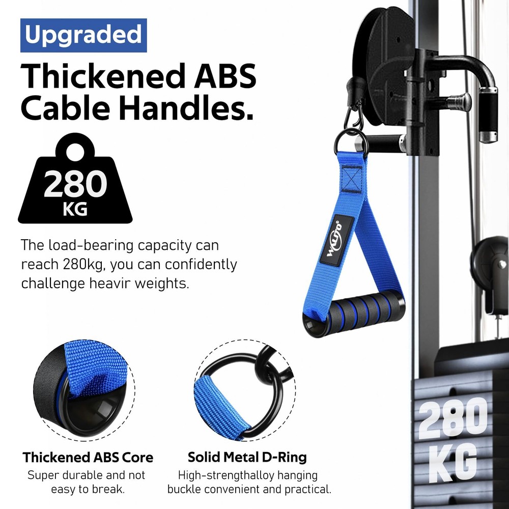Exercise Handles Replacement Cable Machine Attachments for Home Gym Equipment