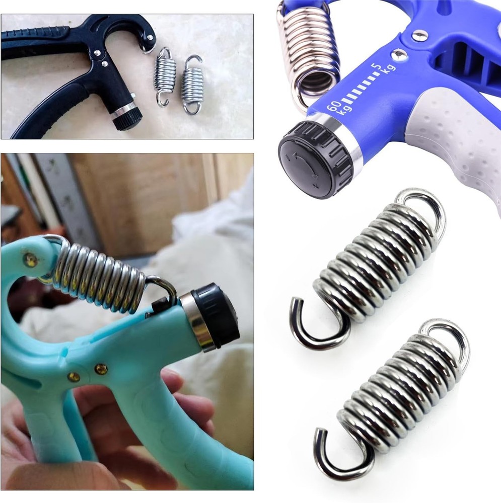 5 Pack Grip Strength Trainer Spring Replacement Stainless Steel Silver