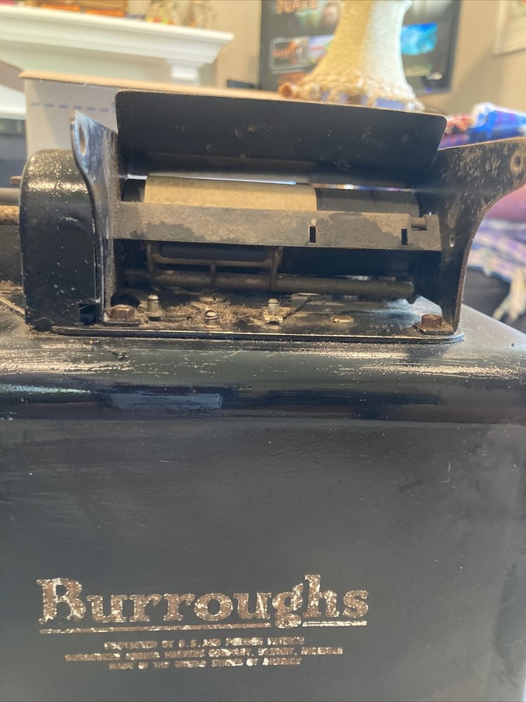 Antique Burroughs Hand Cramked Adding Machine