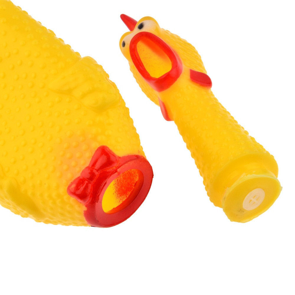 Large Fun Pet Dogs Shrilling Rubber Chicken Chew Sound Squeeze Screaming Toy-USA
