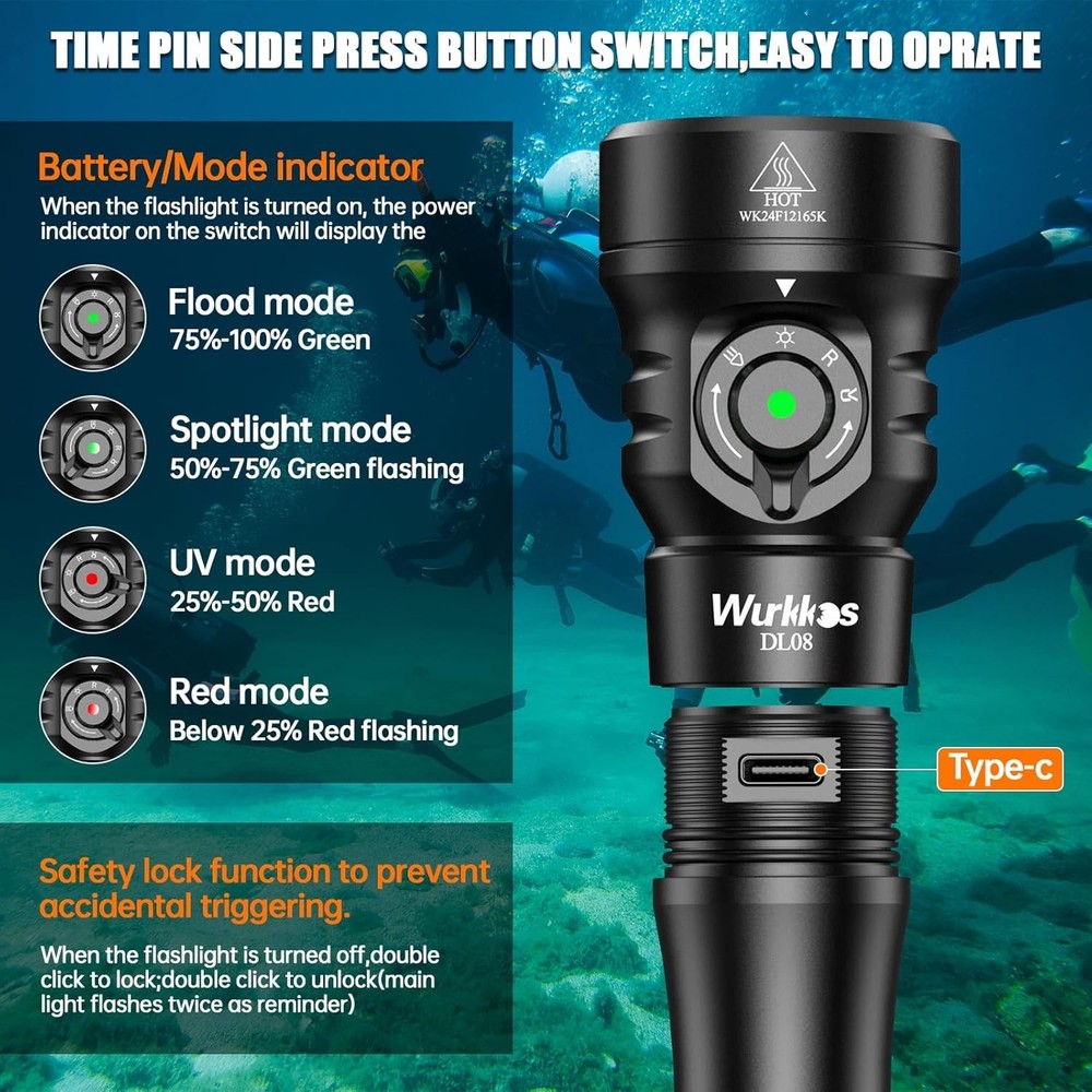 Dive Light 3600 Lumens, Infinite Brightness