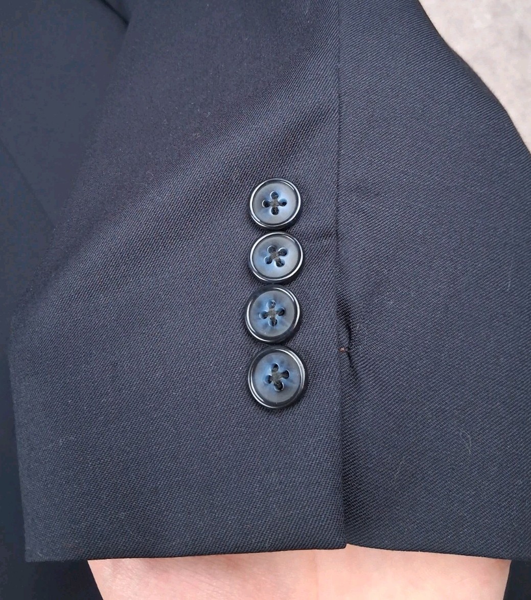 Hart Schaffner Marx Blazer Men 48L Navy Blue Chicago Fit Wool Blend Sport Coat