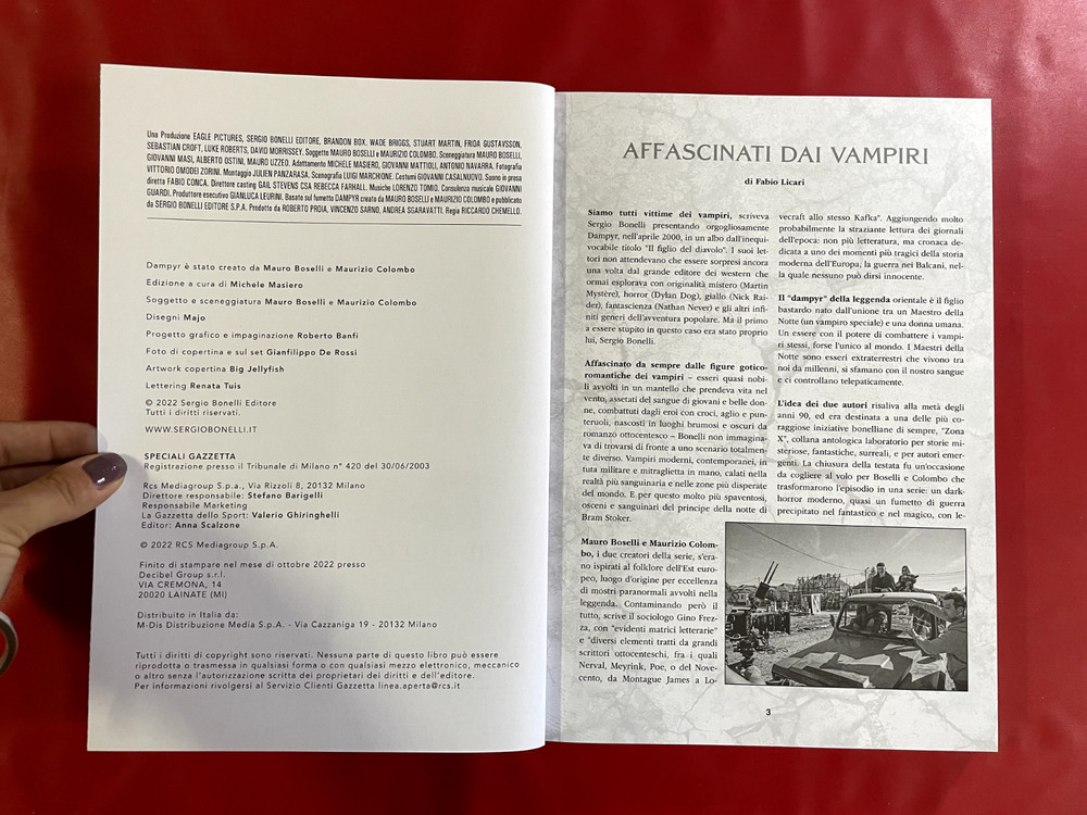 DAMPYR THE DEVIL'S SON Bonelli Gazzetta (2022) Comic Film NEW