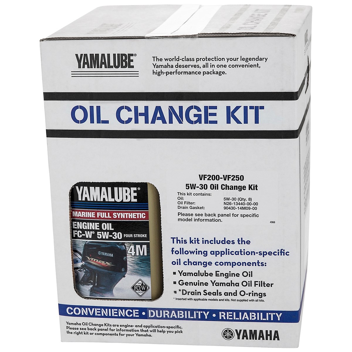 Yamalube Full Synthetic Oil Change Kit Yamaha Outboard VF250-VF200 5W-30