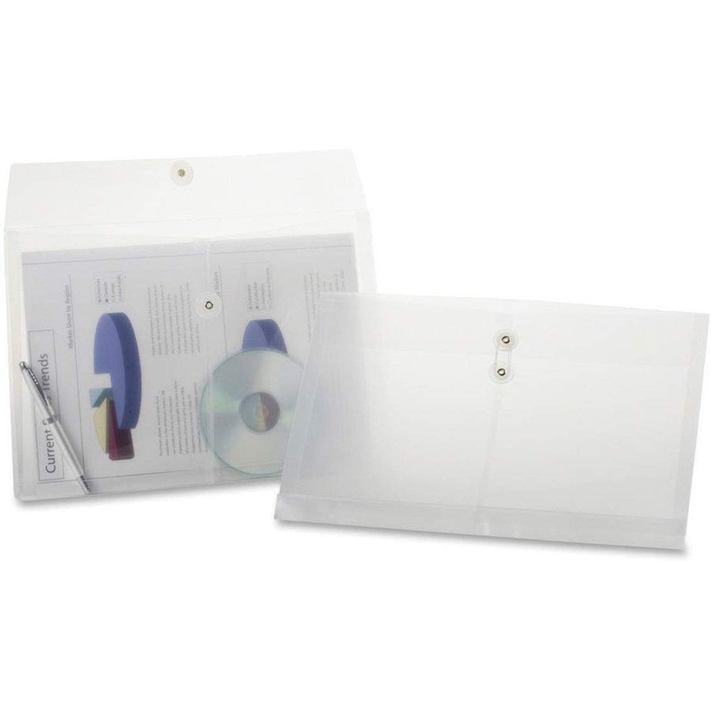 Clear String Closures Poly Envelopes Side Opening Folder Pocket Pack of 20 Bo...