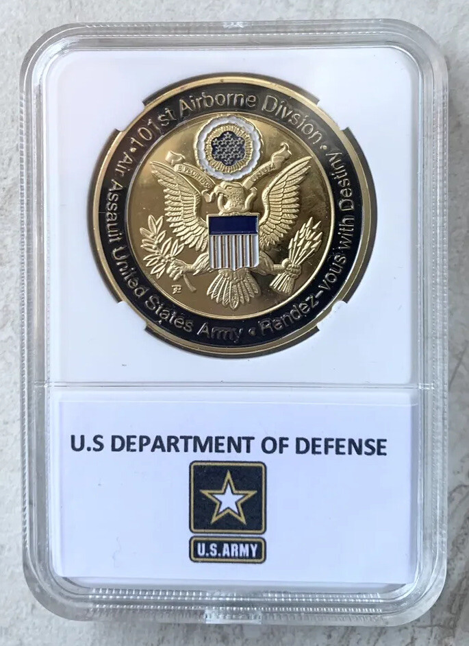 CHALLENGES COIN US ARMY 101 ST AIRBORNE DIVISION SCREENING EAGLES