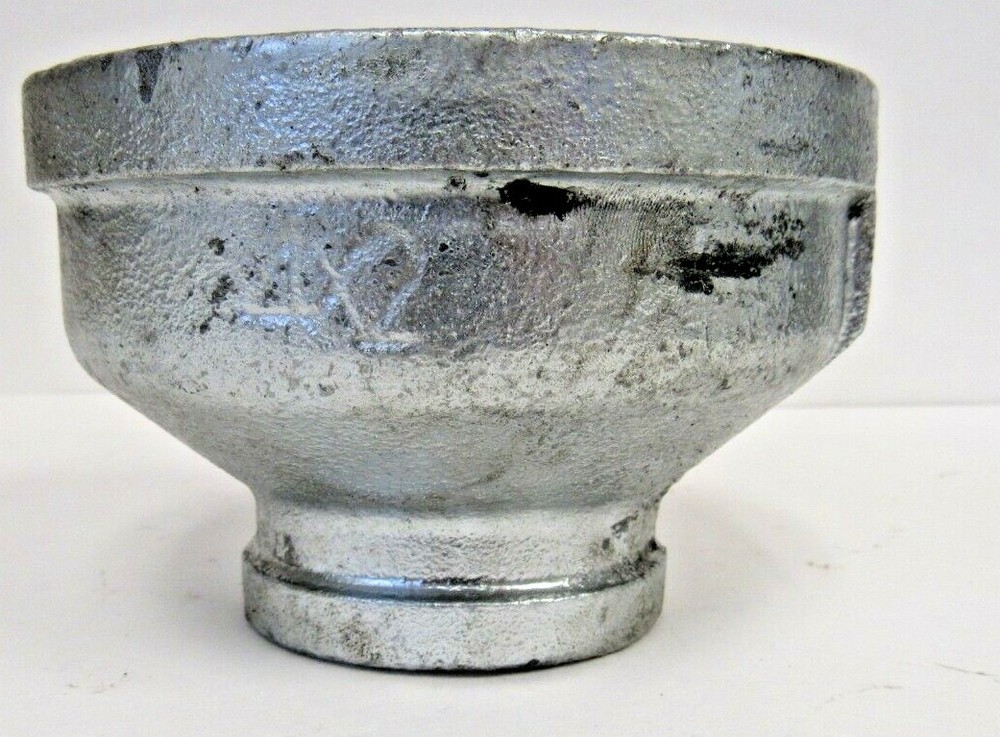 New 4 inch X 2 inch Galvanized Bell Reducing Coupling FNPT Thread