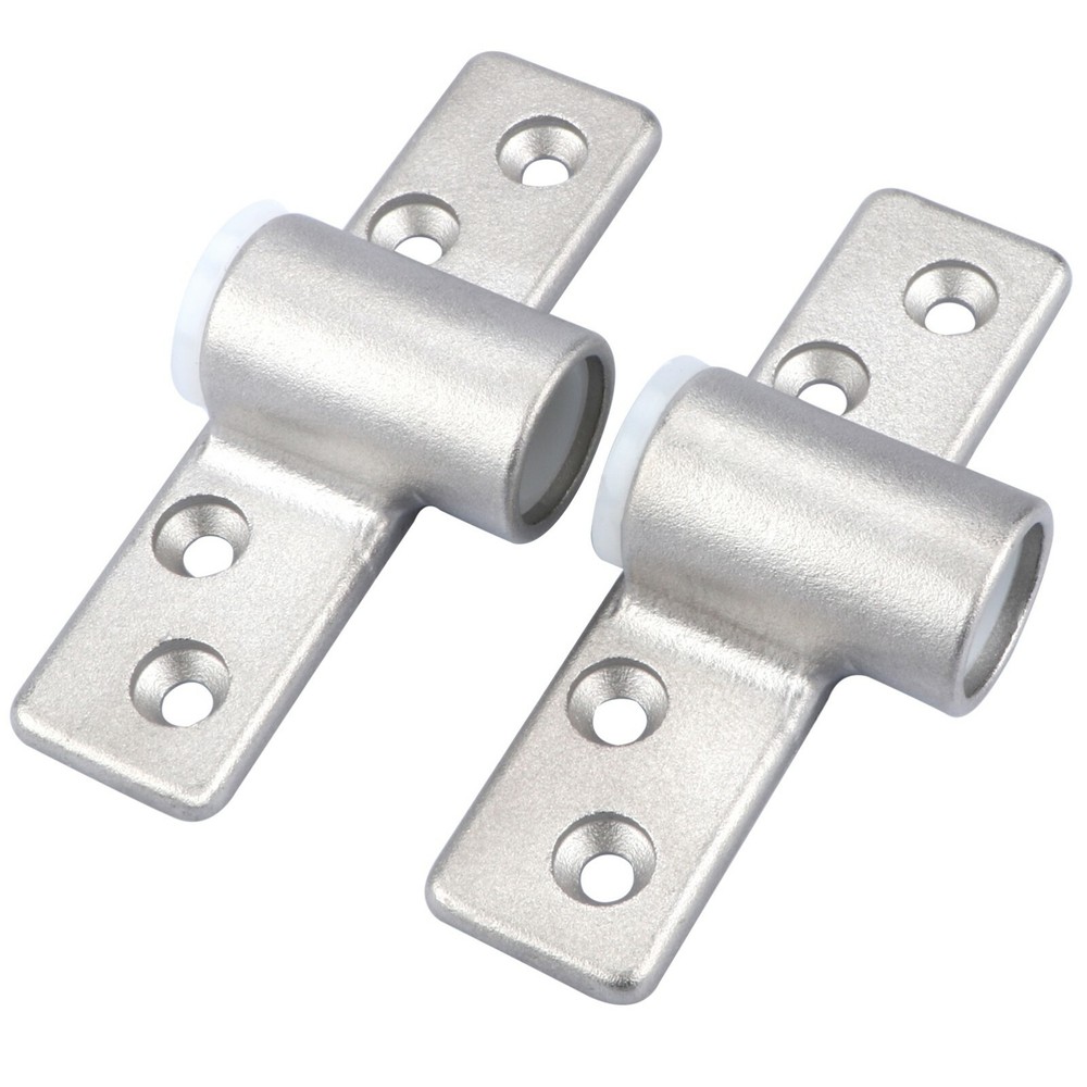 2X Stainless Steel Oarlock Socket Side Mount Line Brass Electrolytic Rowlock