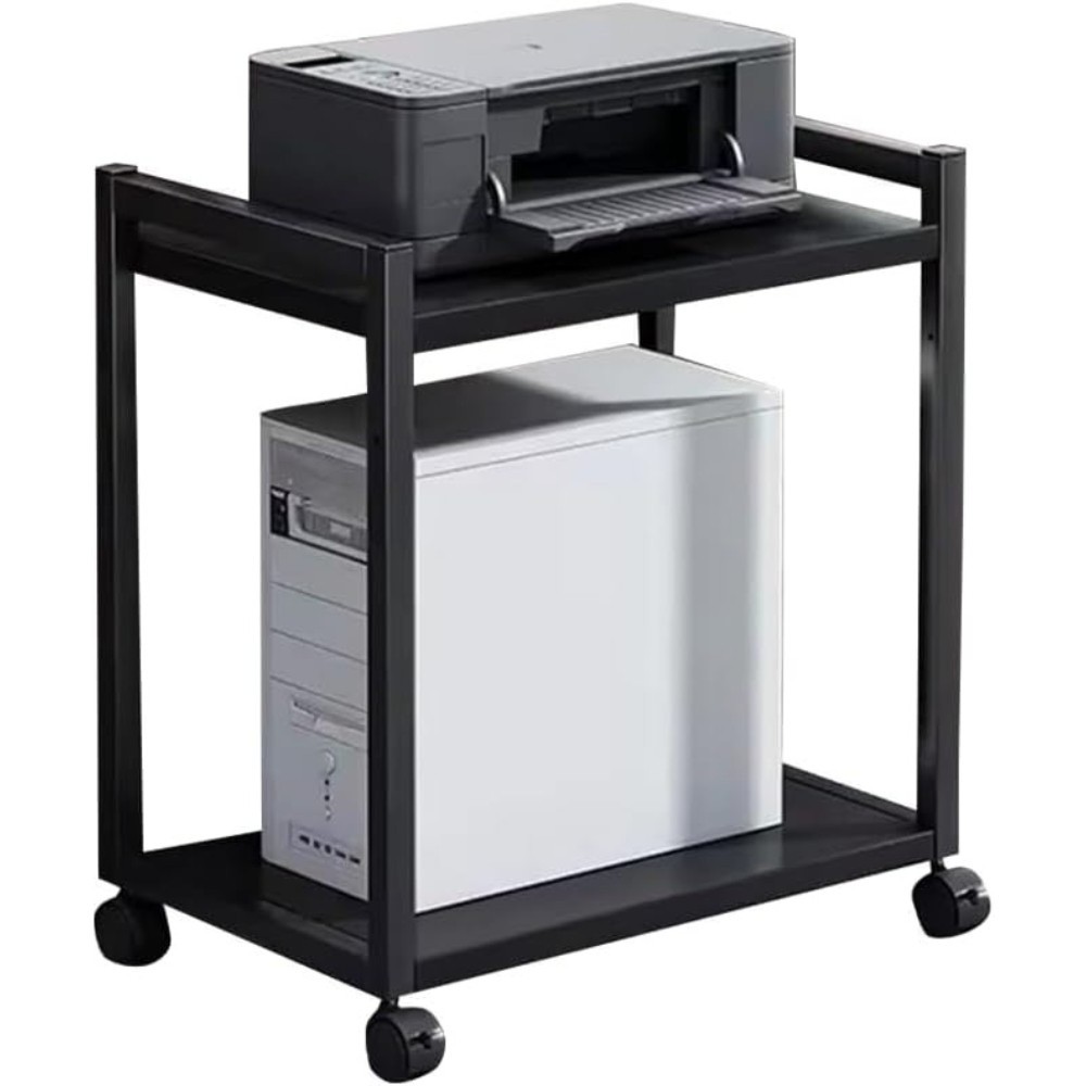 Adjustable CPU Stand W/ Locking Wheels, 2-Tier Design for Floor PC Tower Holder