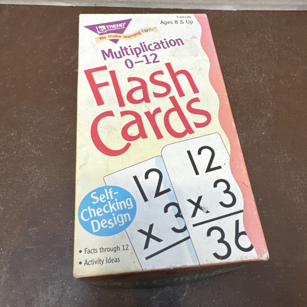 Multiplication Flash Cards  Math Practice Cards Trend Enterprises