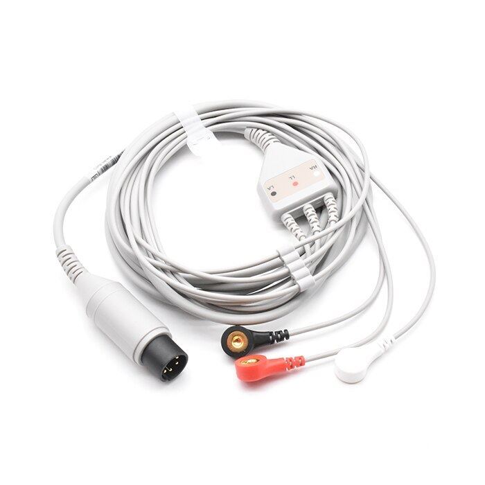 Criticare ECG Compatible 6 Pin 3 Leads - Snap