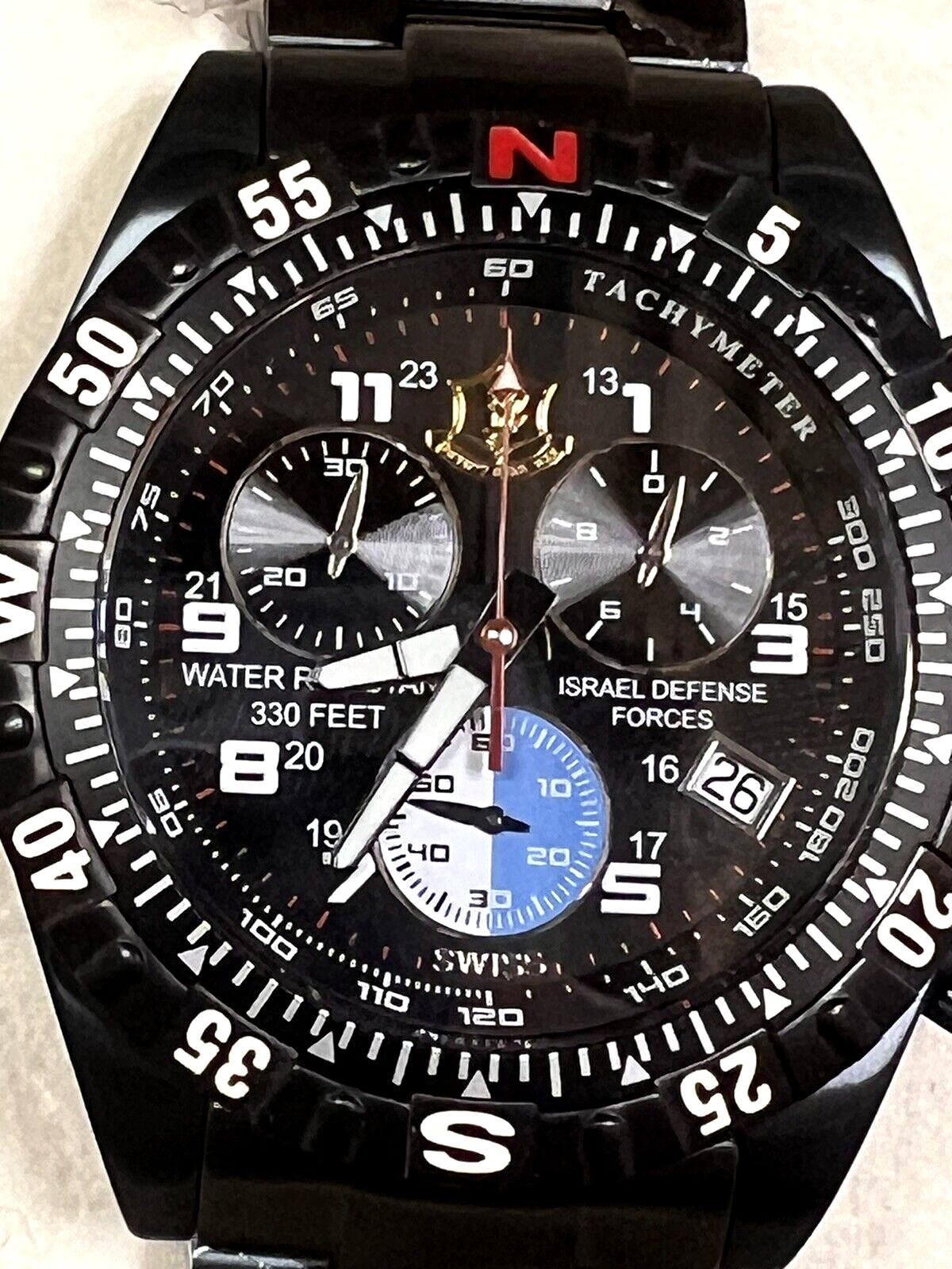 Israel Defense Forces 42 mm Stainless Steel Watch