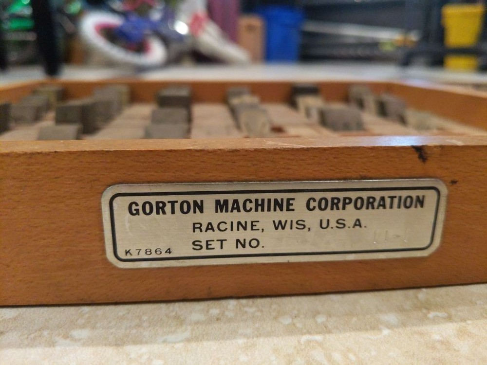 Capital/Lowercase Brass Movable Type for Pantograph Engraving, Complete Sets