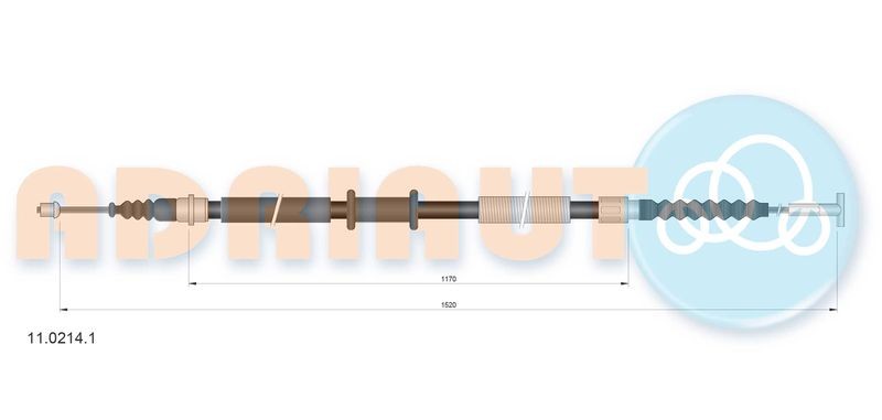Cable Pull, parking brake ADRIAUTO 11.0214.1