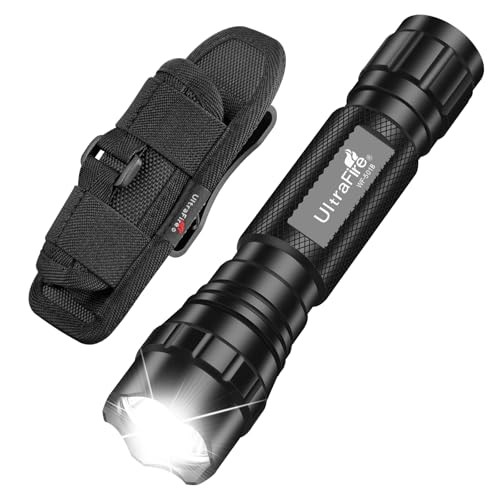 Tactical Flashlight with Holster, Single Mode LED Flashlight 1000 High Lumen