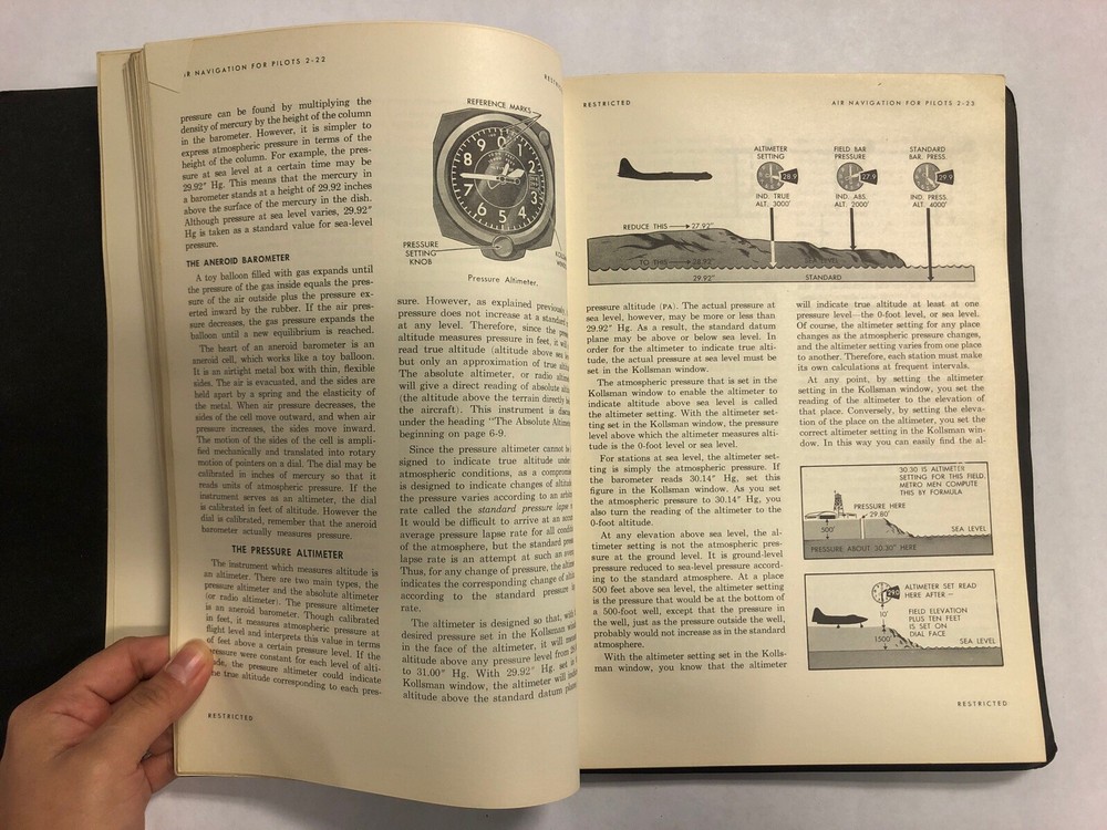 Air Navigation For Pilots-Air Training Command 1951 Original