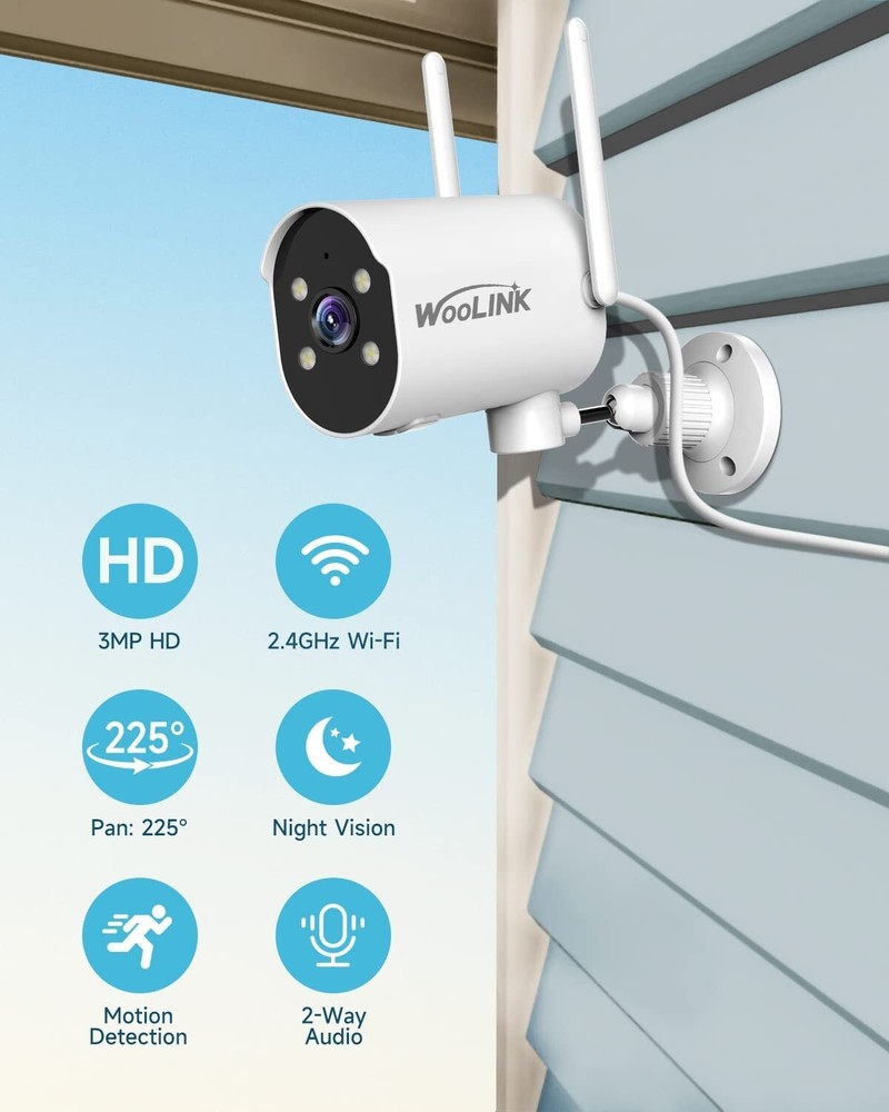 4PCS Solar Camera 2K HD WiFi Solar Power Security Camera System with Solar Panel