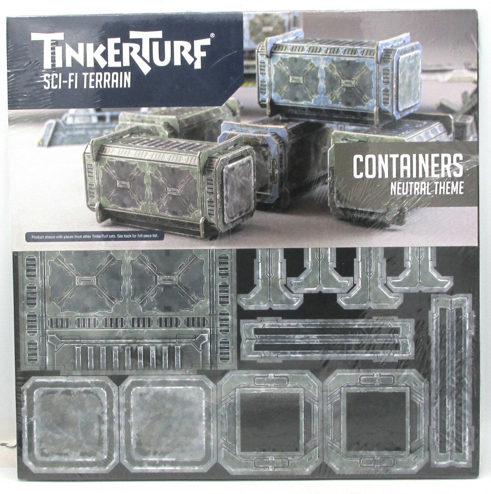 TinkerTurf TTSFR18155 Containers (Neutral Theme) Sci-Fi Terrain Cargo Boxes NIB