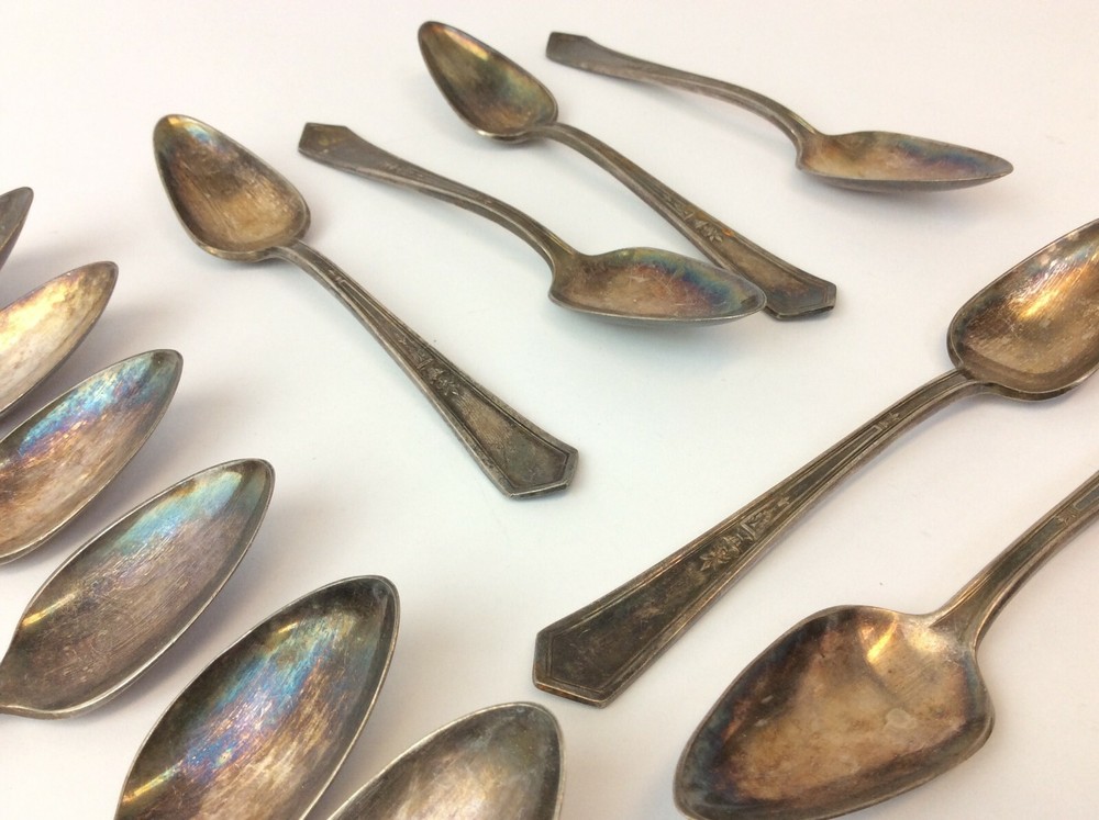 Pat Aug 31 20 Rogers AA Teaspoons Old Spoons Set Kitchenware Silverplate