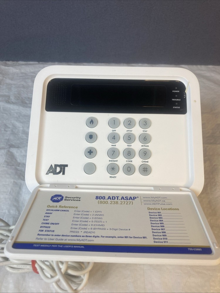 ADT PULSE HONEYWELL TSSC BASE CONTROL UNIT TSSC KP KEYPAD SECURITY SYSTEM