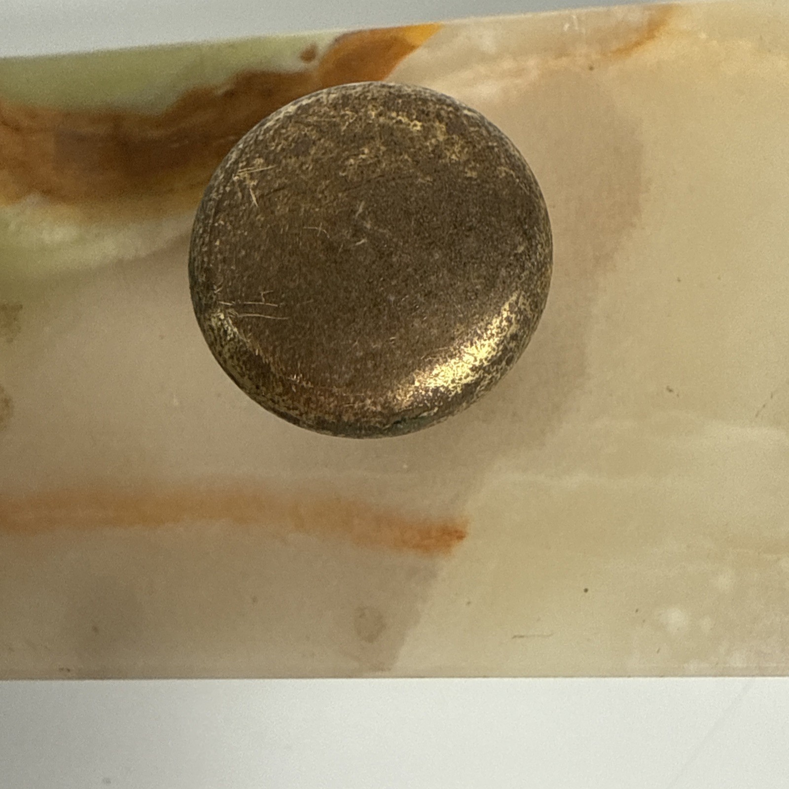 Onyx Italian Marble Rocker Desk Ink Blotter & Letter Opener