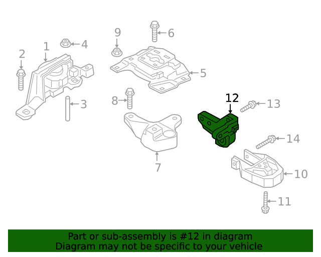 Genuine Ford Trans Mount KV6Z6E042C