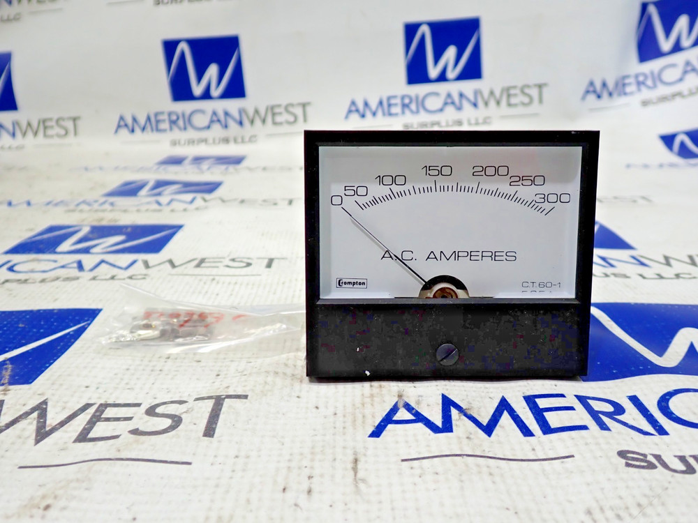 Crompton LSRX Type 235-02AA Range  5A Scale 0-300A A.C. Amperes Meter