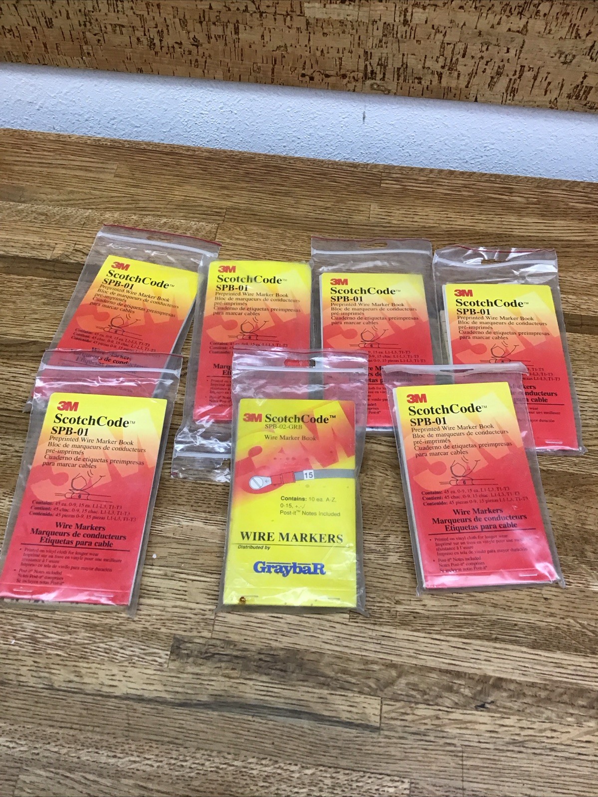 3M (Lot Of 7) ScotchCode (6) SPB-01 (1) -02 Preprinted Wire Marking Marker Book