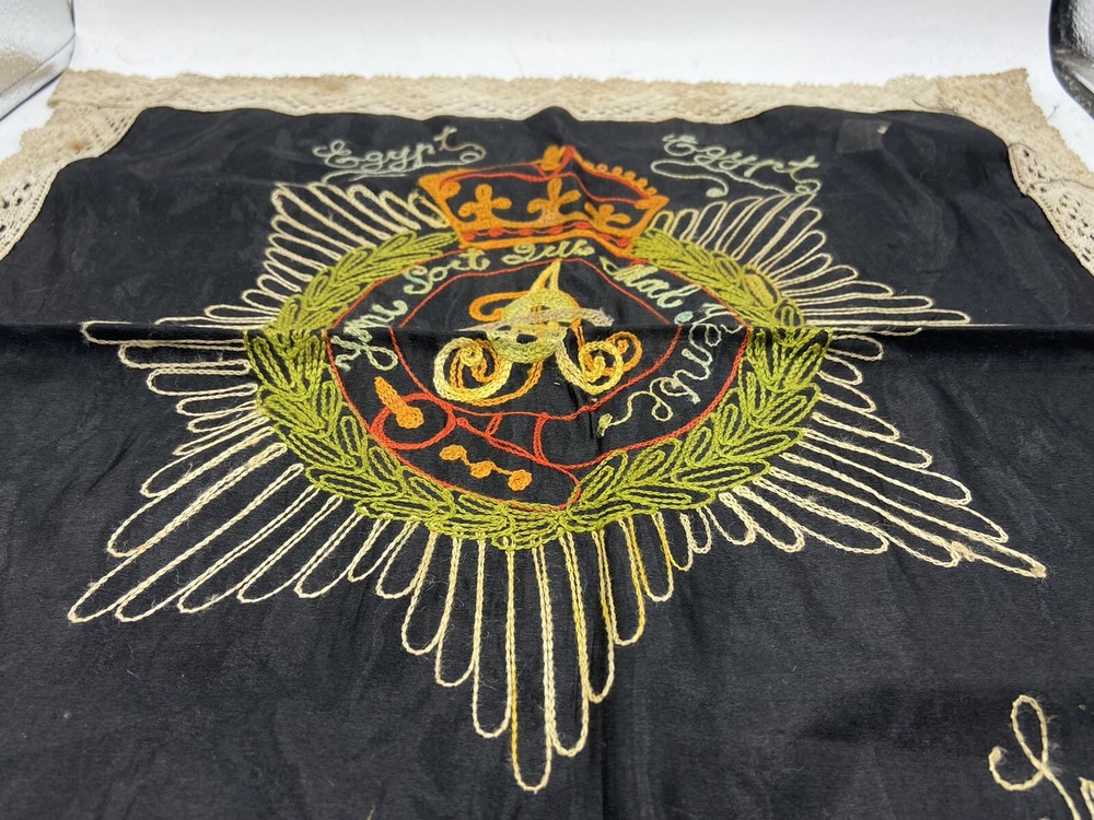 WW2 Royal Army Service Corps Embroidered Egypt Palestine & Syria Table Runner